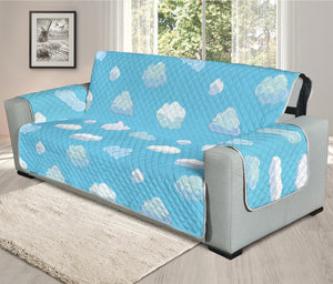 Pixel Cloud Pattern Print Oversized Sofa Protector