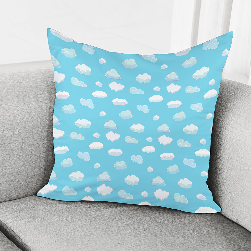 Pixel Cloud Pattern Print Pillow Cover