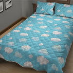 Pixel Cloud Pattern Print Quilt Bed Set