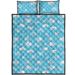 Pixel Cloud Pattern Print Quilt Bed Set