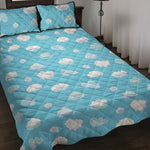 Pixel Cloud Pattern Print Quilt Bed Set