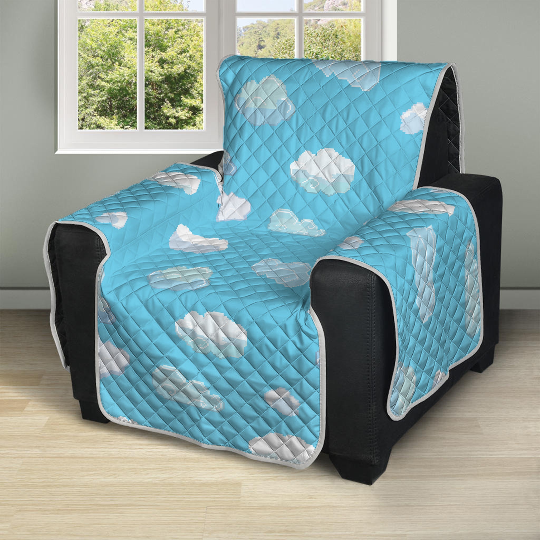 Pixel Cloud Pattern Print Recliner Protector