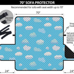 Pixel Cloud Pattern Print Sofa Protector