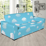 Pixel Cloud Pattern Print Sofa Slipcover