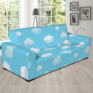 Pixel Cloud Pattern Print Sofa Slipcover