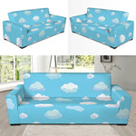 Pixel Cloud Pattern Print Sofa Slipcover