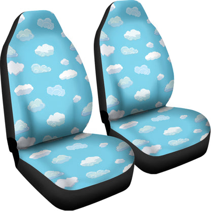 Pixel Cloud Pattern Print Universal Fit Car Seat Covers