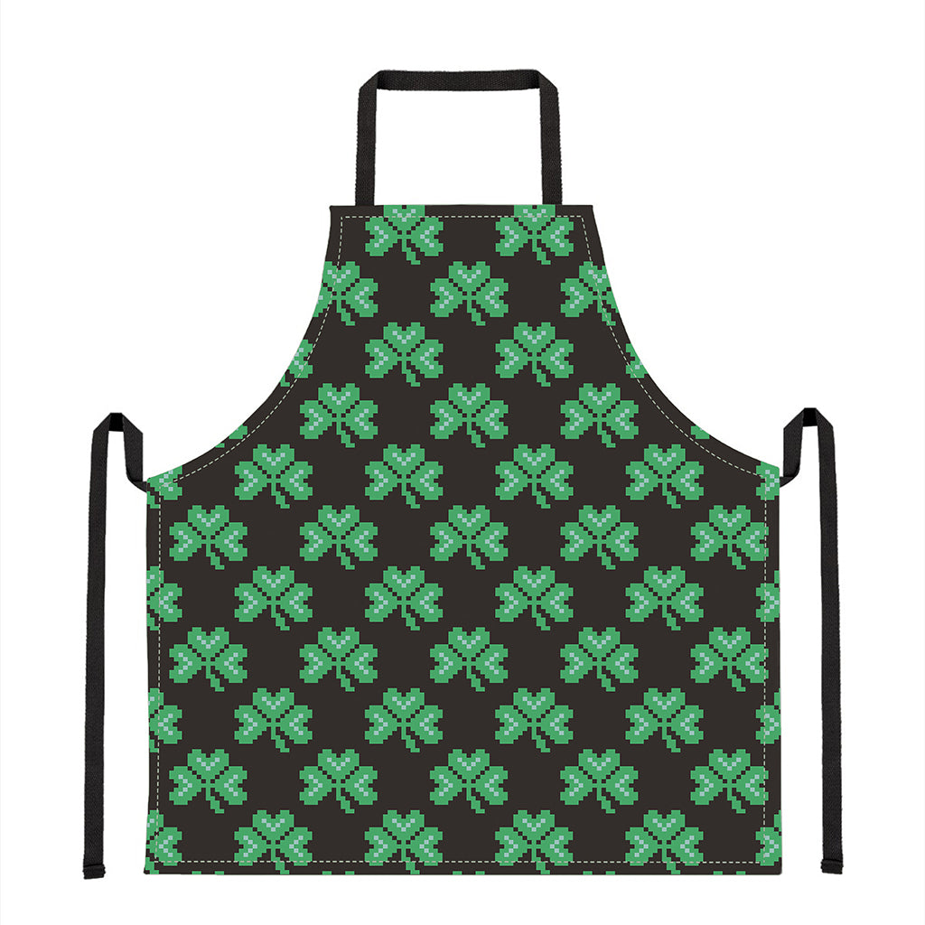 Pixel Clover St. Patrick's Day Print Apron