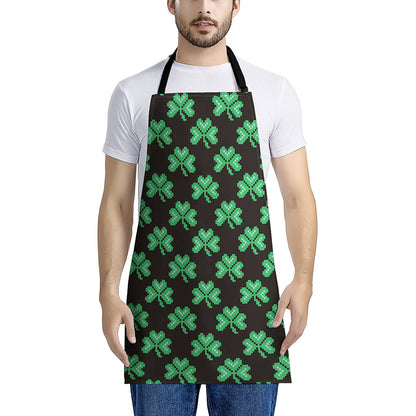 Pixel Clover St. Patrick's Day Print Apron