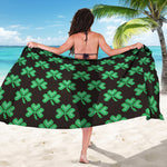 Pixel Clover St. Patrick's Day Print Beach Sarong Wrap