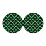 Pixel Clover St. Patrick's Day Print Car Coasters