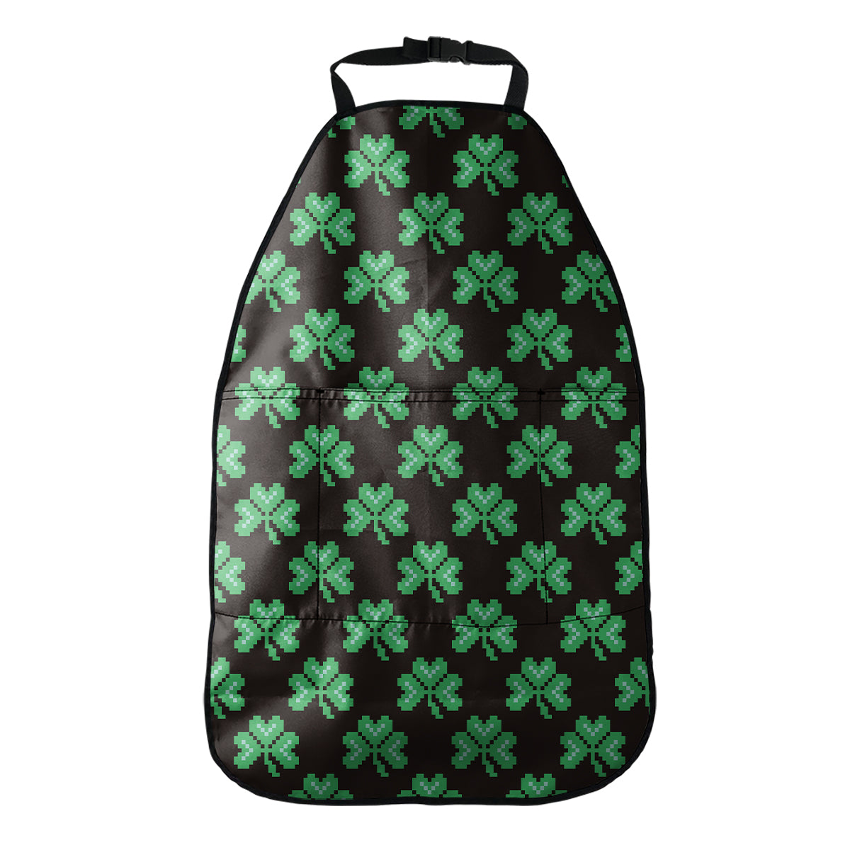 Pixel Clover St. Patrick's Day Print Car Seat Organizers