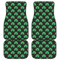 Pixel Clover St. Patrick's Day Print Front and Back Car Floor Mats