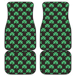 Pixel Clover St. Patrick's Day Print Front and Back Car Floor Mats