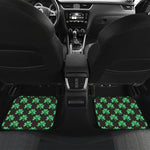 Pixel Clover St. Patrick's Day Print Front and Back Car Floor Mats