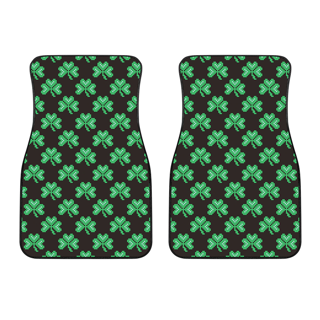Pixel Clover St. Patrick's Day Print Front Car Floor Mats