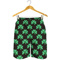 Pixel Clover St. Patrick's Day Print Men's Shorts