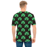 Pixel Clover St. Patrick's Day Print Men's T-Shirt