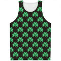Pixel Clover St. Patrick's Day Print Men's Tank Top