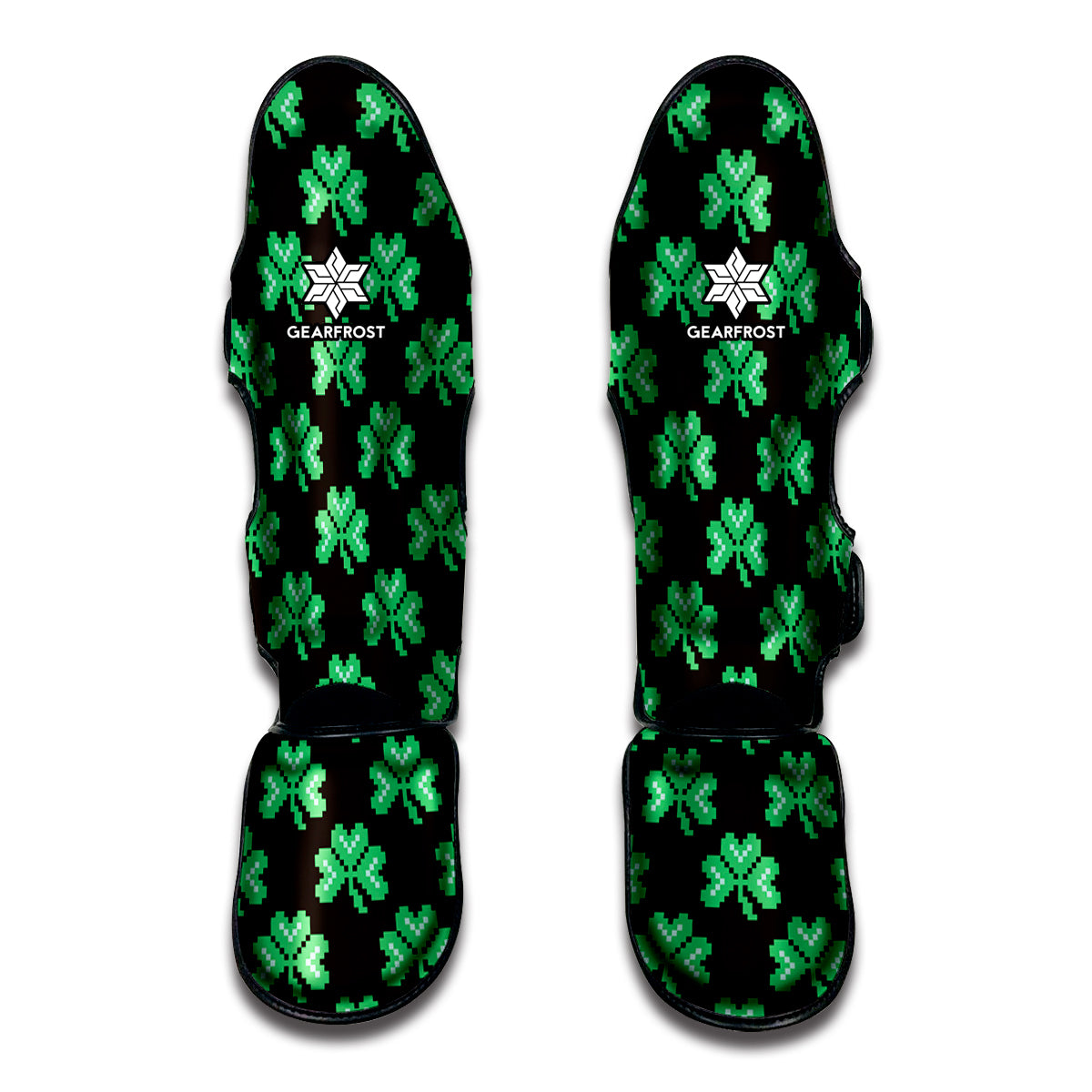 Pixel Clover St. Patrick's Day Print Muay Thai Shin Guard