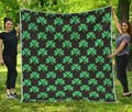 Pixel Clover St. Patrick's Day Print Quilt