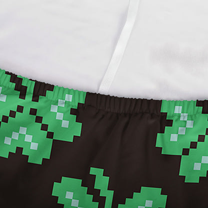 Pixel Clover St. Patrick's Day Print Sofa Cover