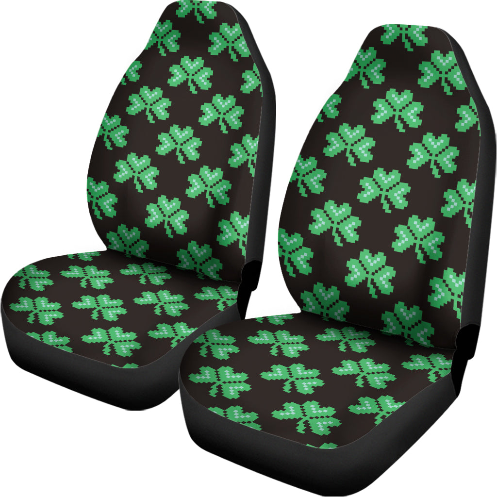 Pixel Clover St. Patrick's Day Print Universal Fit Car Seat Covers