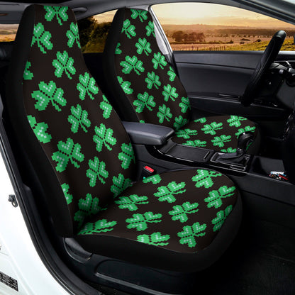 Pixel Clover St. Patrick's Day Print Universal Fit Car Seat Covers