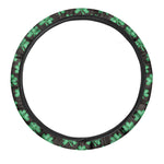 Pixel Clover St. Patrick's Day Print Car Steering Wheel Cover