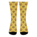 Pixel Emoji Pattern Print Crew Socks