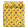 Pixel Emoji Pattern Print Duvet Cover Bedding Set