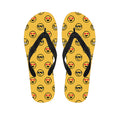 Pixel Emoji Pattern Print Flip Flops