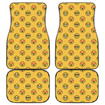 Pixel Emoji Pattern Print Front and Back Car Floor Mats