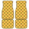 Pixel Emoji Pattern Print Front and Back Car Floor Mats