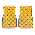 Pixel Emoji Pattern Print Front Car Floor Mats