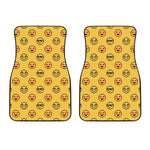 Pixel Emoji Pattern Print Front Car Floor Mats