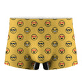 Pixel Emoji Pattern Print Men's Boxer Briefs