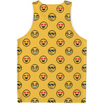 Pixel Emoji Pattern Print Men's Tank Top