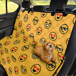 Pixel Emoji Pattern Print Pet Car Back Seat Cover