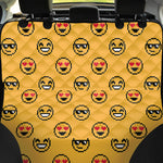 Pixel Emoji Pattern Print Pet Car Back Seat Cover