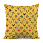 Pixel Emoji Pattern Print Pillow Cover