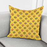 Pixel Emoji Pattern Print Pillow Cover