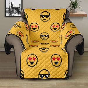 Pixel Emoji Pattern Print Recliner Protector