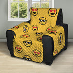 Pixel Emoji Pattern Print Recliner Protector