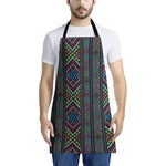 Pixel Ethnic Pattern Print Apron