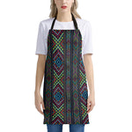 Pixel Ethnic Pattern Print Apron