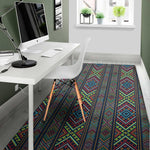 Pixel Ethnic Pattern Print Area Rug