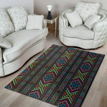 Pixel Ethnic Pattern Print Area Rug