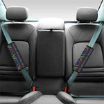 Pixel Ethnic Pattern Print Car Seat Belt Covers
