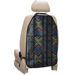 Pixel Ethnic Pattern Print Car Seat Organizers